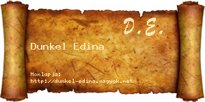 Dunkel Edina névjegykártya